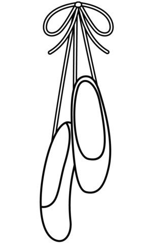 Ballet Shoes Coloring Page